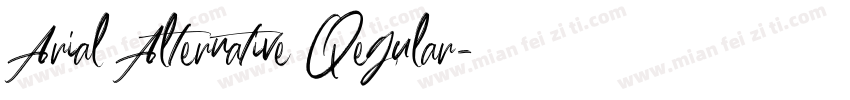 Arial Alternative Regular字体转换
